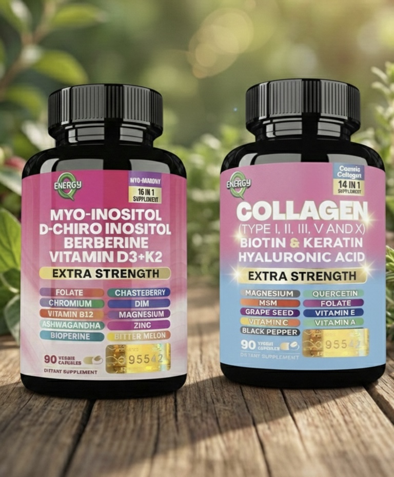 EnergyQ Collagen 14 in 1 e Myo-Inositol Harmony 16 in 1 — combo completo